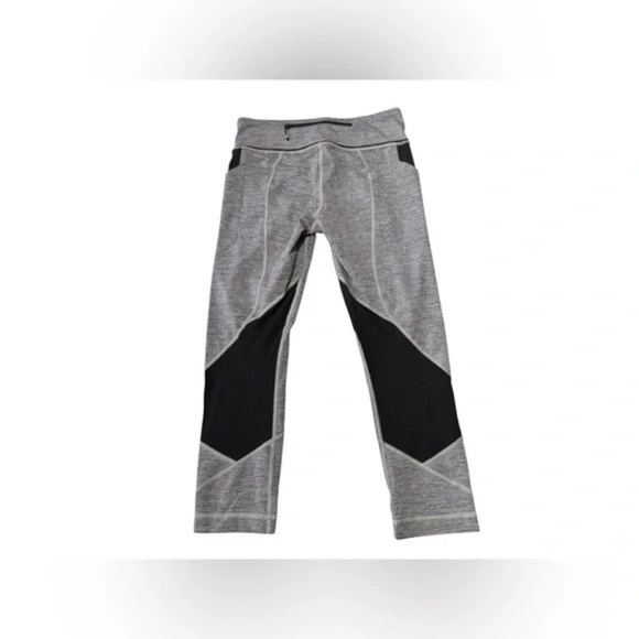LULULEMON - Pace Rival Crop *22" Heathered Black / Black in Size 6 - Picture 8 of 10